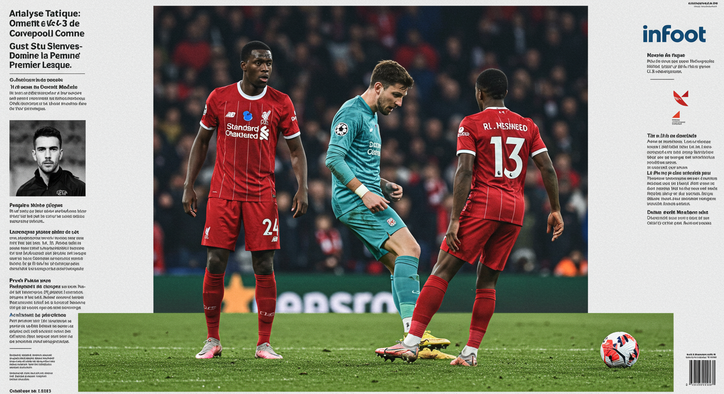 Illustration éditoriale pour Analyse Tactique: Comment le 4-3-3 de Liverpool Domine la Premier League